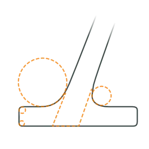 Grafik einer Farbpalette mit einem Stift der unterschiedliche Linien zeichnet